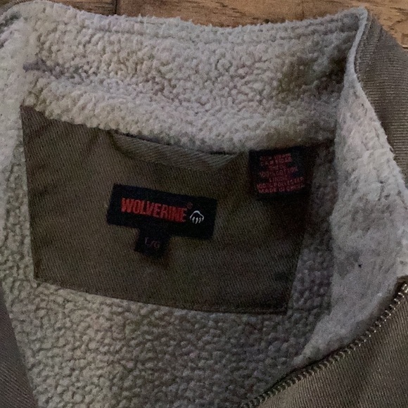 Wolverine Mens size L Brown Upland Vest Tan Sherpa Lined - Picture 3 of 8